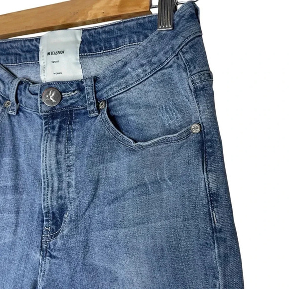 One Teaspoon High Waist Freebird II Stretch Fitted Leg Distressed Jeans  Size 28 - Picture 4 of 11